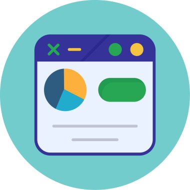 Kolayca düzenleyebilen ve düzenleyebilen İş Grafiği Düz vektör simgesi