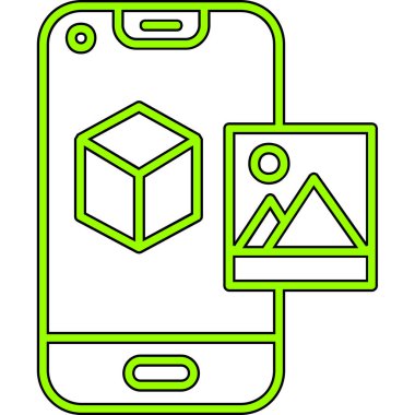 Smartphone Simgesi, vektör illüstrasyonu