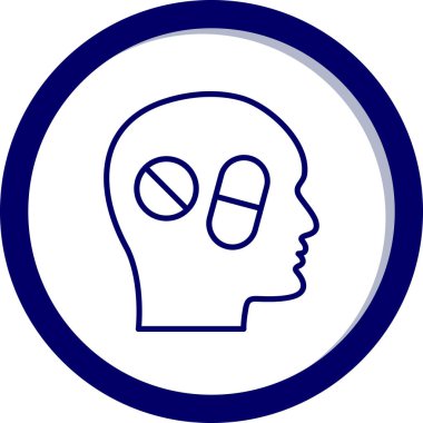 beyin ikonu vektör illüstrasyonu