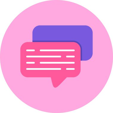 Mesaj var. Web simgesi basit illüstrasyon