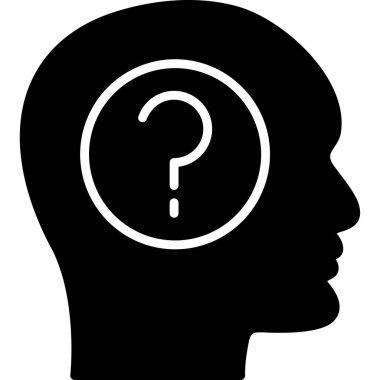 İnsan zihni soru işareti simgesi