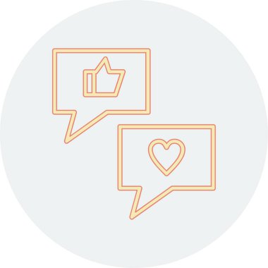 Aşk ileti vektör simgesi