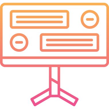 Bilgisayar. Web simgesi basit illüstrasyon