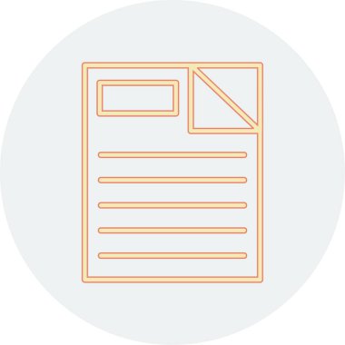 Kağıt Belgesi Simgesi Vektör illüstrasyonu