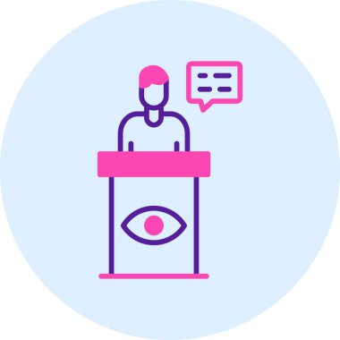 Konferans. Web simgesi basit illüstrasyon