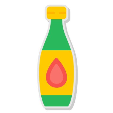 Tek bir su şişesinin vektör çizimi