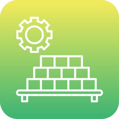 vektör fabrikası simgesi, vektör illüstrasyonu