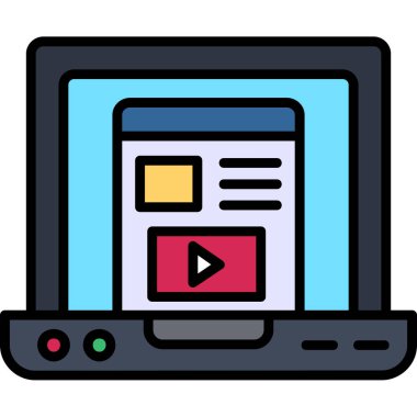 video simgesi vektör illüstrasyonu