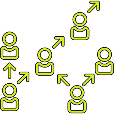 Sosyal ağ vektör simgesi