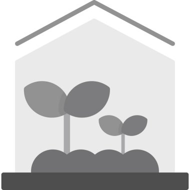 bahçe çiçek bahçesi simgesi düz stil