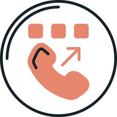 Çağrı. Web simgesi basit illüstrasyon