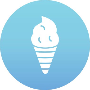 Dondurma simgesinin vektör illüstrasyonu