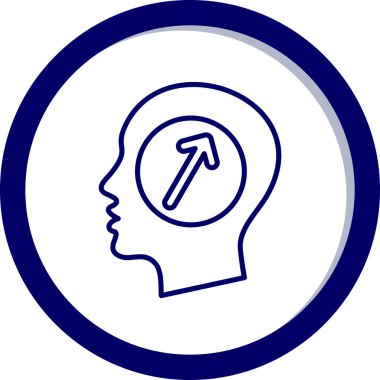 Çember vektör simgesindeki beyin