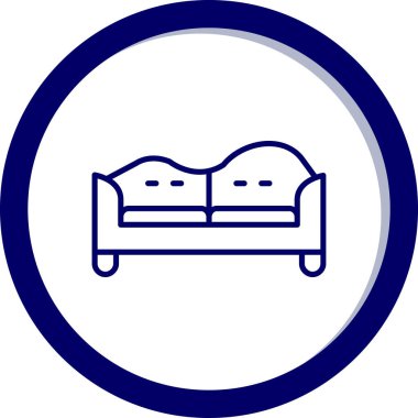 Yatak odası ikonu vektör illüstrasyonu