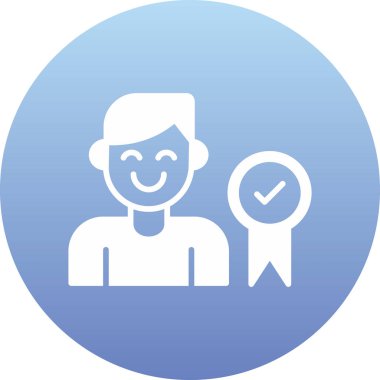 İşaretli kişinin vektör simgesi.