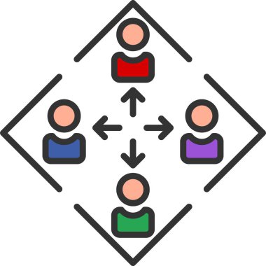 grup insanlarının grup simgesi - ana hatlar biçimi