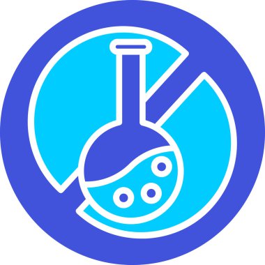 Kimyasal Deney simgesi, vektör illüstrasyonu