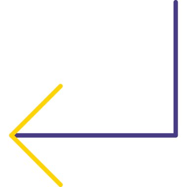 Ok simgesi. Düz renk çizimi. beyaz üzerine izole