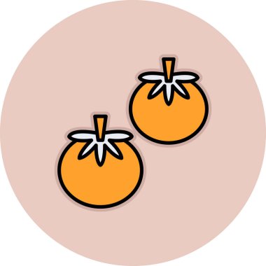 turuncu simge. Web için turuncu vektör simgelerinin özet çizimi