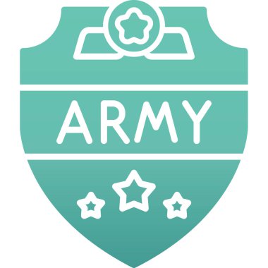 Askeri amblem simgesi rozet biçiminde