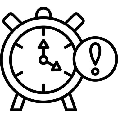 Saat simgesi vektör illüstrasyonu