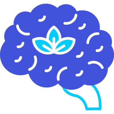 Beyin. Web simgesi basit illüstrasyon