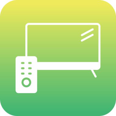 Eşsiz Televizyon Vektörü Glyph Simgesi