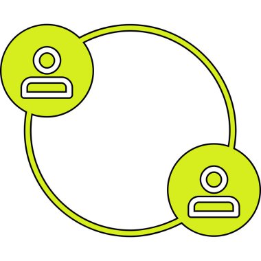 Sosyal ağ simgesi. özet sosyal ağ vektör rengi düz izole