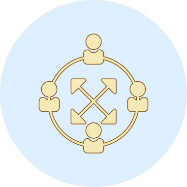 iş takım çalışması simgesi özet biçimi izole edilmiş vektör arkaplanı