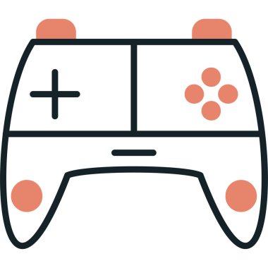 Oyun kontrolörü. Web simgesi basit tasarım