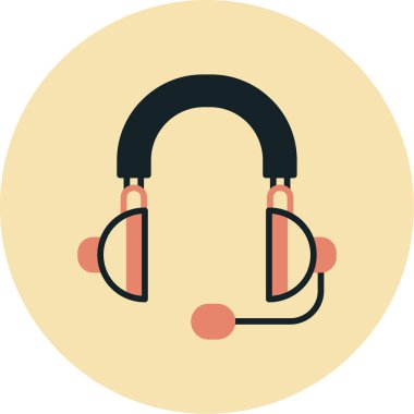 Kulaklık. Web simgesi basit illüstrasyon