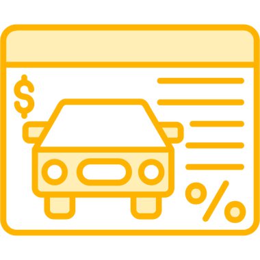 Araba simgesi, basit vektör çizim