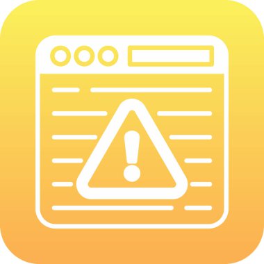 Uyarı simgesi dijital pazarlama, vektör illüstrasyonu