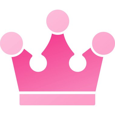 Kurdeleli pembe taç. vektör illüstrasyonu