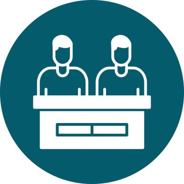 İş insanları simgesinin vektör illüstrasyonu