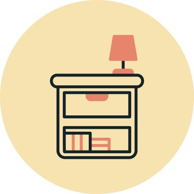 mobilya renkli vektör simgesi