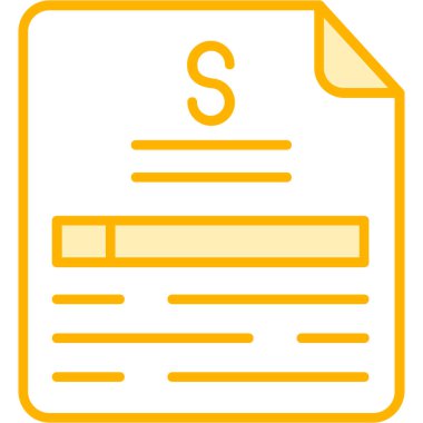 belge simgesi vektör illüstrasyonu