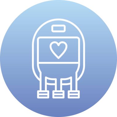 Modern b 'nin vektör illüstrasyonu kalp ikonundan yoksun