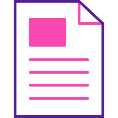 Belge. Web simgesi basit illüstrasyon