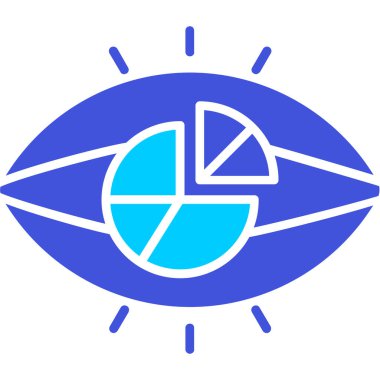 Küresel bir göz. Web simgesi basit illüstrasyon