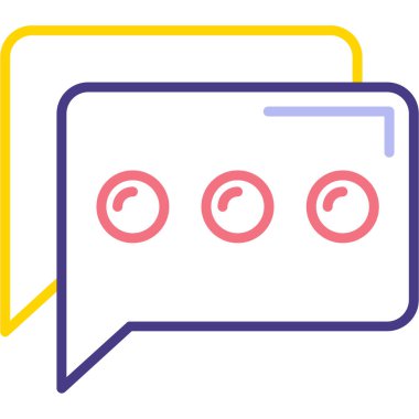 Konuş. Web simgesi basit illüstrasyon