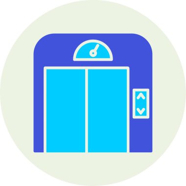 Otelde. Web simgesi basit illüstrasyon