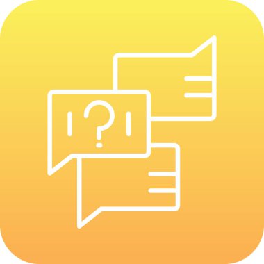 sohbet vektörü glyph düz simge dekoru