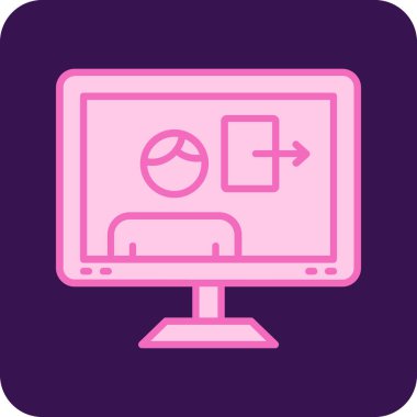 bilgisayar ekranı simgesi, vektör illüstrasyonu