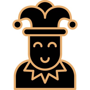 Şirin bir çizgi film simgesinin vektör çizimi