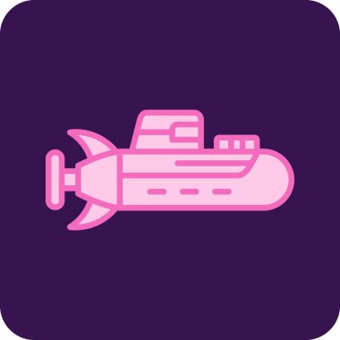 Denizaltı simgesinin vektör çizimi