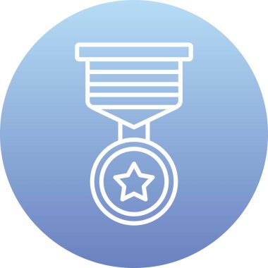 Madalya. Web simgesi basit illüstrasyon