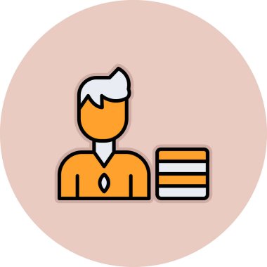 Adamım. Web simgesi basit illüstrasyon