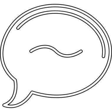 Sohbet mesajı simgesi. Beyaz arkaplanda izole edilmiş web tasarımı için sohbet vektör simgesi