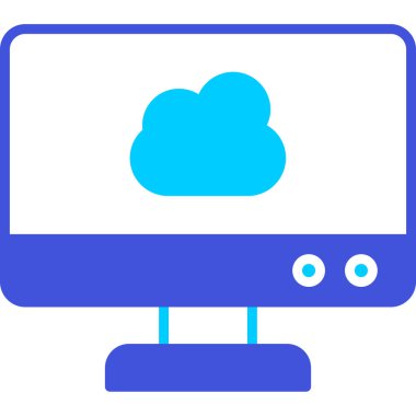 Bulut. Web simgesi basit illüstrasyon